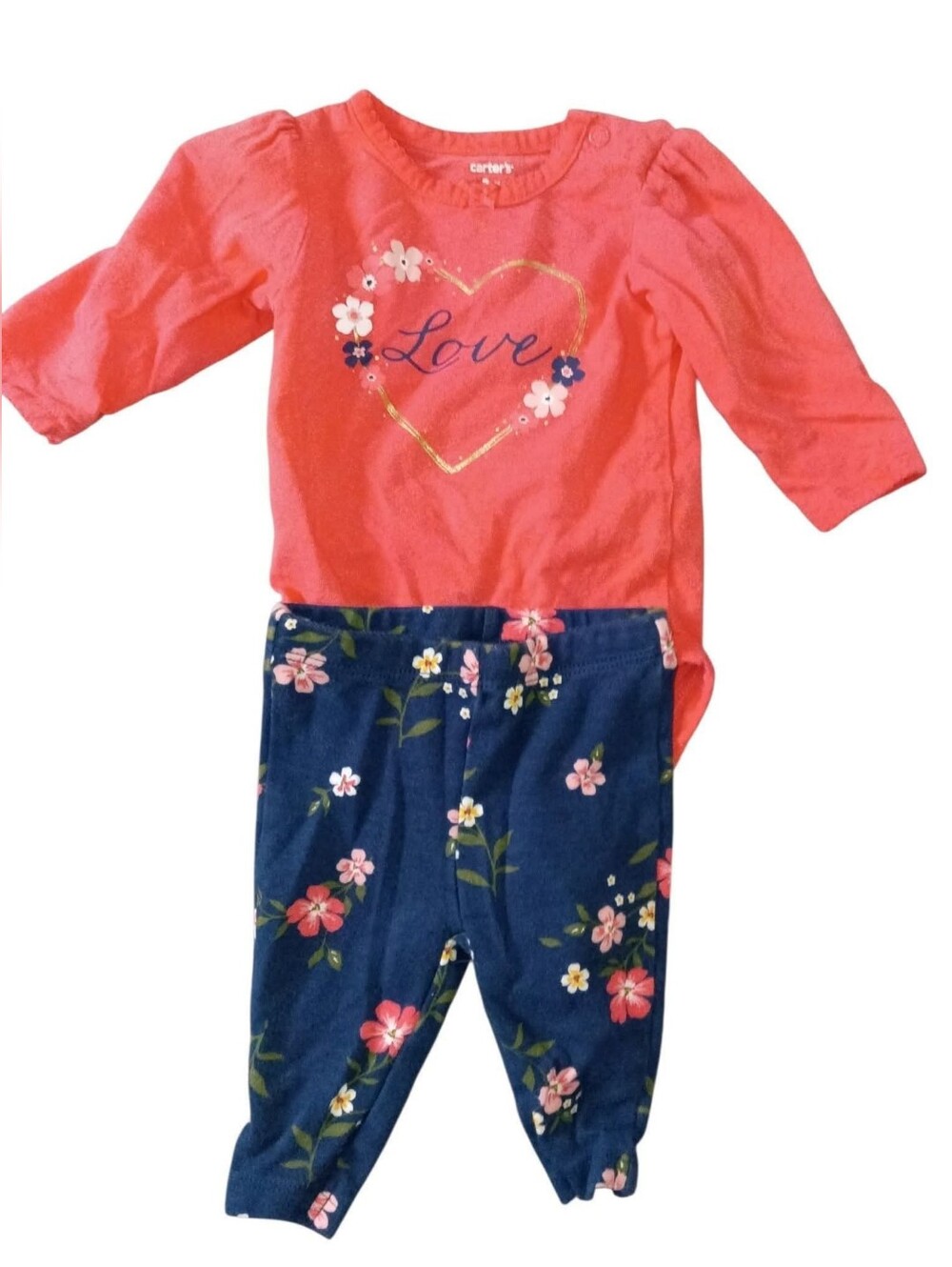 Baby Girls Carters 3m Leggings And Bodysuit